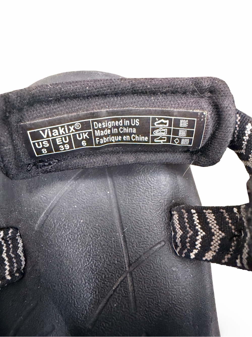 Viakix Acadia Hiking Sandals Black and White Size 8 - Picture 5 of 6
